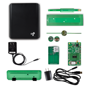 The contents of the Powercast Development Kit for