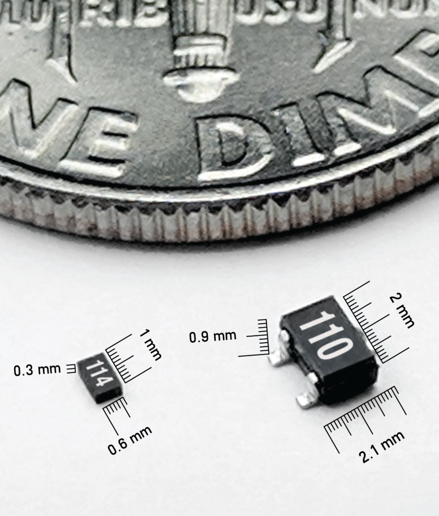 Showing the scale of Powercast's Receiver Chips